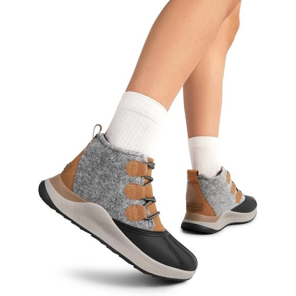 Women’s Brown Waterproof Lace Up Anti-Slip Warm Snow Booties Sneakers - Picture 6 of 6